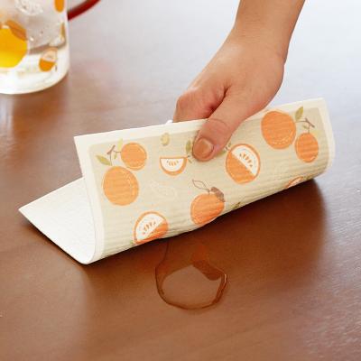 China Viable Reusable Cellulose Sponge Cotton Cloths Cotton Biodegradable Swedish Dish Kitchen Dish Towel 3288 for sale