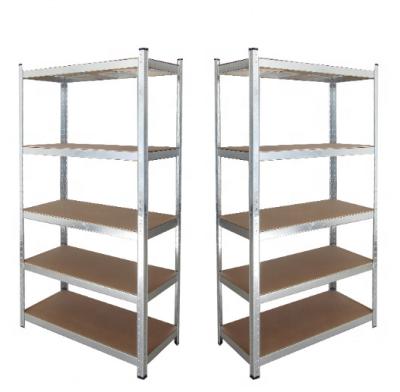 China Corrosion Protection Heavy Duty 5 Tier Warehouse Desk Boltless Galvanized Steel Shelving Rack for sale