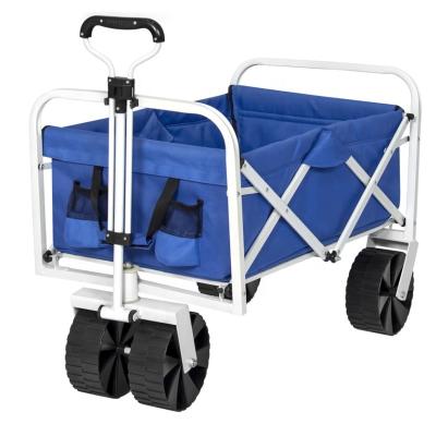 China PVC Coated Outdoor Folding Camping Trolley Folding Trolley Cart Garden Cart Folding Wagon Wholesale Cart for sale