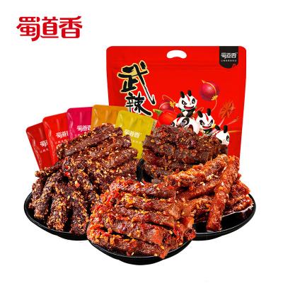 China 500g Sichuan Flavor Snacks OEM Alibaba Wholesale Beef Jerky Natural Spicy Beef Snacks Shudaoxiang Delicious Meat for sale