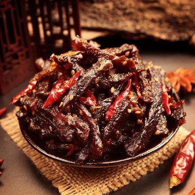 China OEM Natural Product Wholesale Shu Dao Xiang Supplier 128g Beef Processing Plant Spicy Snacks Jerky Beef Jerky for sale