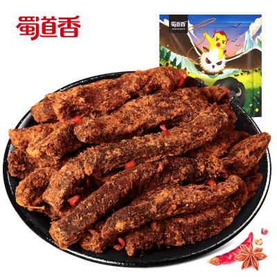 China Normal ShuDaoXiang 100g Per Bag 100Bags Per Carton Spicy Stripe Beef Jerky Meat Snacks for sale