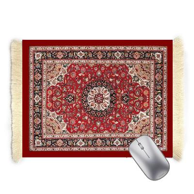 China Custom Hot Sale Anti-slip Eco-Friendly Persian Style Carpet Decor Oriental Woven Mouse Pad for sale