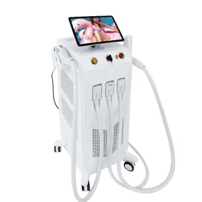 China Elight +808nm diode laser+ ND yag laser +RF multifunctional Q-switched beauty machine High cost effective 4 in 1 anti-puffiness for sale