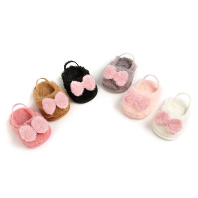 China Wholesale Light Infant Cute Baby Girl Summer Sandals Fur Hairy Slippers Fancy Love Summer Sandals Baby Shoes for sale