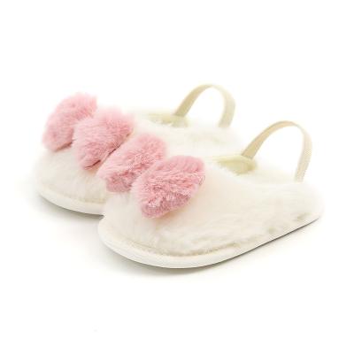 China Amazon Light Hot Sale Design Fur Wool Baby Booties Bling Shoes For 0-18 Months Anti Slippery Toddler Infant Baby Boys Girls Knit B for sale