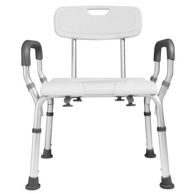 China Waterproof Premium Quality Bathroom Equipments Elderly Rehabilitation Bath Seat Aluminum Shower Chair With Handle for sale