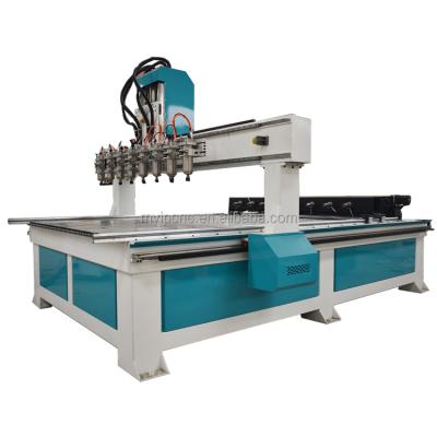 China WOOD ACRYLIC ALUMINUM 8 Axis Multi Axis MDF Drilling Machine 4 Axis Wood CNC Router With Multi Spindle for sale