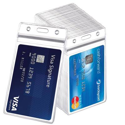 China Transparent Fashion Factory ID Card Holder Neck Ziplock For Company for sale