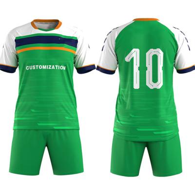 China Quick Dry Breathable Comfortable Design your own polyester custom football jersey set quick dry mesh football jersey for kids and adults for sale