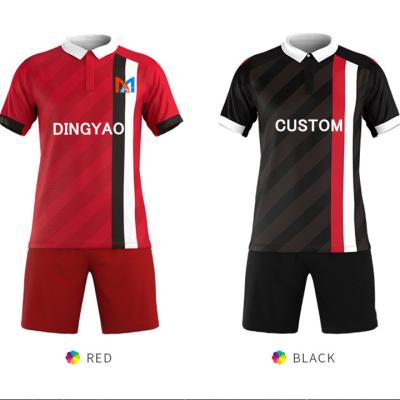 China Quick Dry Breathable Comfortable Your own design polo collar retro football jersey soccer uniform sets custom football jersey for men for sale