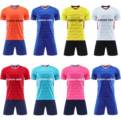 China Quick Dry Breathable Comfortable Professional custom soccer wear soccer uniforms sets digital printing no logo soccer jersey for sale