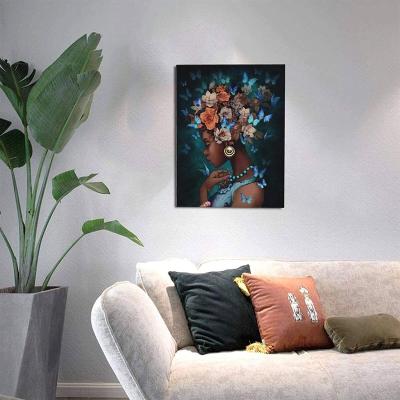 China Modern Aromatic Art Canvas Print African American Wall Art of Nest Playing Guitar Inspired Painting All Decor Artwork Modern Home for sale