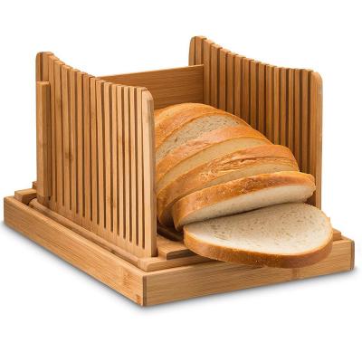 China Viable Hot Selling Adjustable Foldable Bamboo Bread Slicer for sale