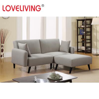 China Foldable L-Shape Lounge Chairs Sofa Bed Home Furniture Modern Sofa Set Living Room Furniture Living Room, Three Seat Fabric for sale