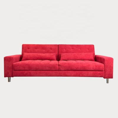 China Foldable Warm European Red Home Living Room Furniture Sofa Set Modern Sofa Bed Furniture Standard Sales Package for sale