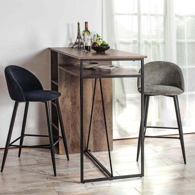 China Modern Industrial Design Bar Dining Tables Home Tables Long Top Wooden Kitchen Bar Table for sale