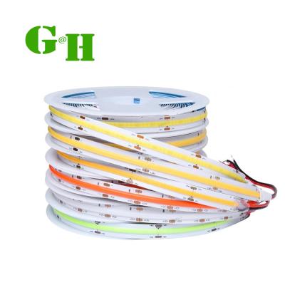 China Wholesale Hotel Flexible COB LED Strip Light DC12v 24v 528 480 320 224 leds/m Competitive Factory Price No Spot Dotless Linear Light for sale