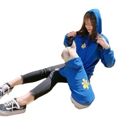 China 2021 viable spring and autumn new pet hooded pet parent-child clothing for sale