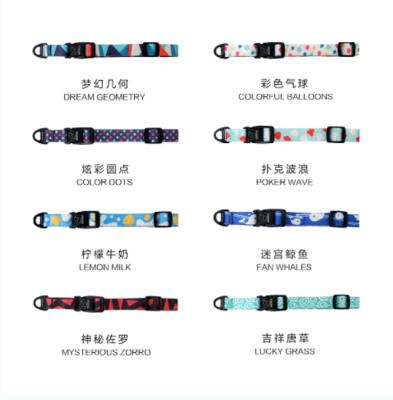 China New Reflective Printed Retractable Pet Collar Dog Collar Pet Traction Rope Set for sale