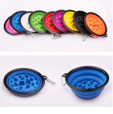 China 2021 New Automatic Anti Choking Slow Food Pet Bowl Built With Tape for sale