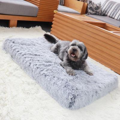 China Travel Faux Fur Pet Bed 2021 New Design Dog Bed Chinese Factory Wholesale Soothing Pet Beds for sale