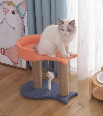 China Viable International Station Pet Cat Toys Double Cat Jumping Platform Hot Selling Platform for sale