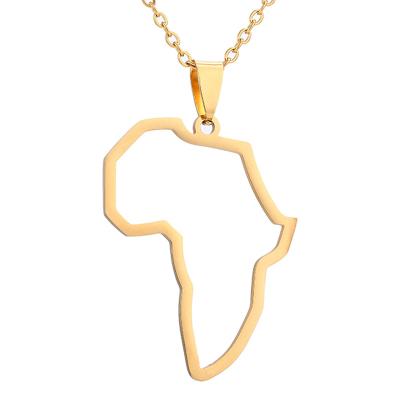 China Simple Africa Necklaces RFJEWEL Big Set Africa Map Country Necklace Simple Continents Jewelry Classic Map Necklace For Women for sale