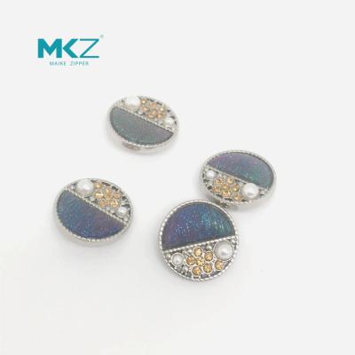 Κίνα Μαύρα κουμπιά του Jean μετάλλων Rhinestone MKZ μαργαριταριών Faux προς πώληση