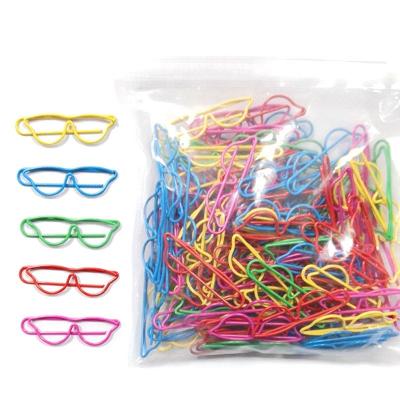 China Unique Colorful Consideration Gifts Glasses Shaped Paper Clips For Office Stationery Gift Sets Eye Health Care Consideration Supplies 30 Pcs Per Box for sale