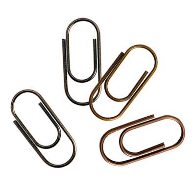 China Office Stationery CNglam 16mm Custom Metal Plated Antique Bronze Red Antique Bronze Black Nickel Small Paper Clips 5000pcs Mini Pack for sale