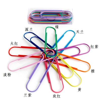 China Colorful 100mm Metal Paper Clip Universal Metal Office Supplies for sale