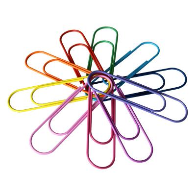 China Custom 2022 Office Clips and School Supplies All Kinds of Color Office Stationery 100mm Metal Office Paper Clips for sale