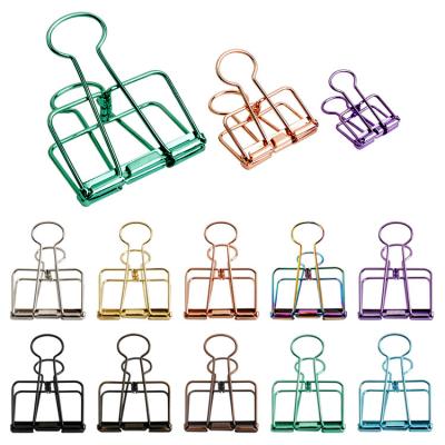 China Custom 2022 Office Clips and School Supplies All Kinds of Color Office Stationery 19mm/32mm/51mm Metal Office Binder Clips for sale