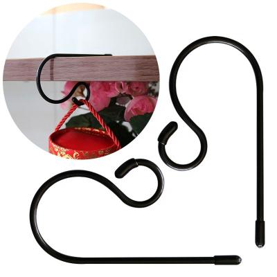 China Christmas Fireplace Hanging 6 Pack Metal Christmas Stocking Hanger Metal J Hook for Fireplace Hanging Supplies and Holiday Party Ornament for sale