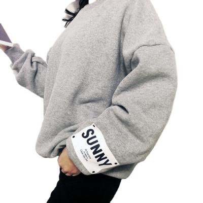 China Factory direct sales of style high quality loose woven gray women's sweater Anti-wrinkle can be customized styles pullover sweater for sale