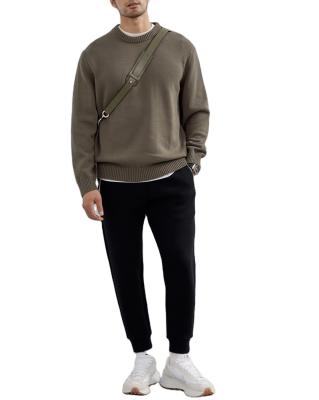 China Solid Color Sweater Men Designer Breathable Wholesale Knitting Sweater Crewneck Sweater Plus Size Mens Sweaters for sale