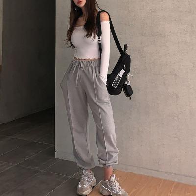 China High Quality Breathable Sports Tracksuit Women Loose Comfortable Cotton Hip Hop Jogger Pants Plus Size Casual Trousers for sale