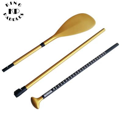 China Unisex Custom Gold Color Adjustable 3 Piece Stand Up Paddle For SIP Board for sale