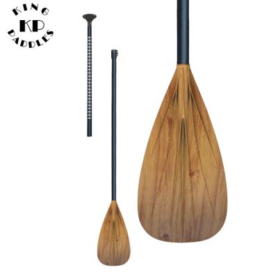 China Unisex SIP King Paddle Fiberglass Wood Grain New Adjustable Paddle With Nylon Blade for sale