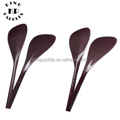 China Red Palm / Tahiti Kevlar Ergo Gloss Finish Carbon Outrigger Canoe Paddles / Oval Handle for sale