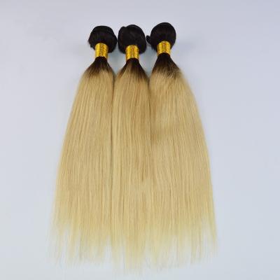 China 100% Virgin Hair Bundles 613 Colors Hair Weaving Ombre Hair Body Wave Hair Bonde Black Root 613 Blonde Color Brazilian Hair Bundles Weave 100g for sale