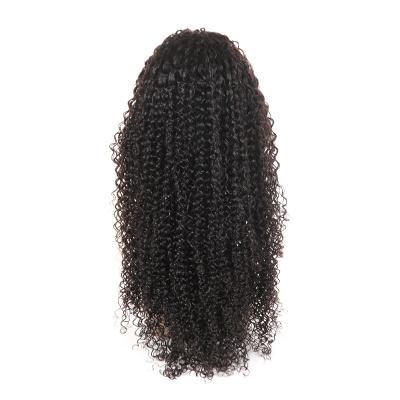 China Best Seller Human Hair Wigs Brazilian Virgin Hair Kinky Curly 4x4 Lace Front Wigs For Black Women With Natural Color 1B Glueless Free Part for sale