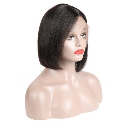 China Short Silky Straight 13*4 Bob Lace Front Wigs 100% Brazilian Virgin Hair Full Lace Wigs Pixie Cut Lace Wig for sale