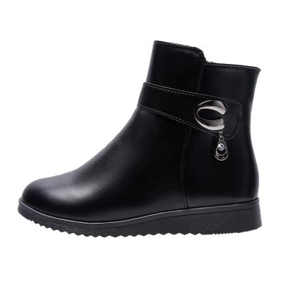 China Usb plus size short boots 2021 autumn and winter new fashion flat boots around the main belt buckle boots for sale