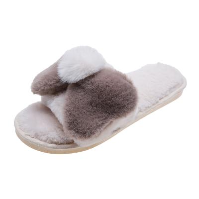 China Fashion trend autumn and winter slippers suede slippers winter plush indoor non-slip warm slippers for sale