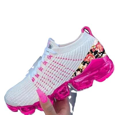 China Fashion trend 2021 spring air cushion sports shoes driving woven casual shoes ladies sports shoes running shoes for sale