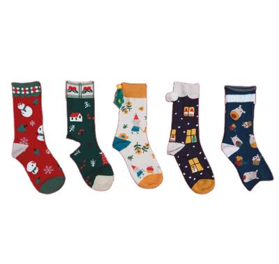 China 2021 New Running Autumn/Winter QUICK DRY Christmas Socks High Quality Cotton Men's/Women's High Knee Socks for sale