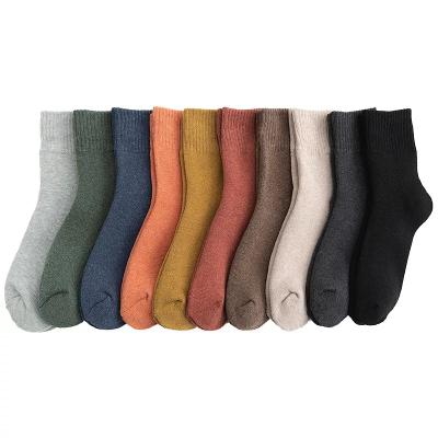 China The 2021 Winter Solid Color Cushion Thick Warm Fur Floor Socks Towel Women's Breathable Socks Winter Solid Color Socks for sale