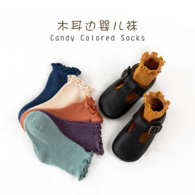 China 2021 New Stock 6 Colors Solid Color Short Ankle Kids QUICK DRY Spanish Soft Infant Boy Girl Socks For Baby Set for sale